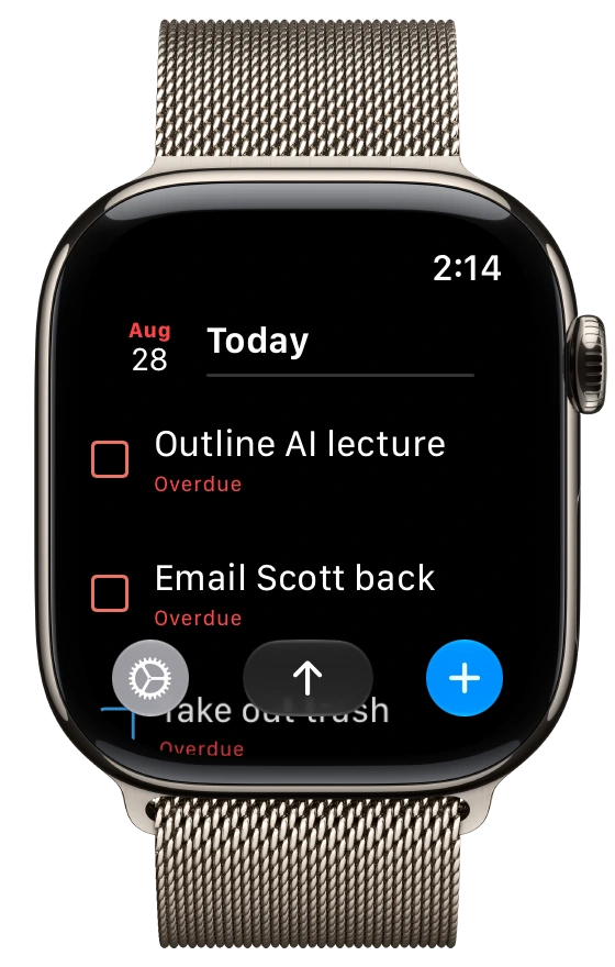 Timelane overview on Apple Watch